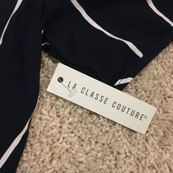 NWT La Classe Couture Striped Tie Sleeve Tunic Dress - Picture 9 of 16